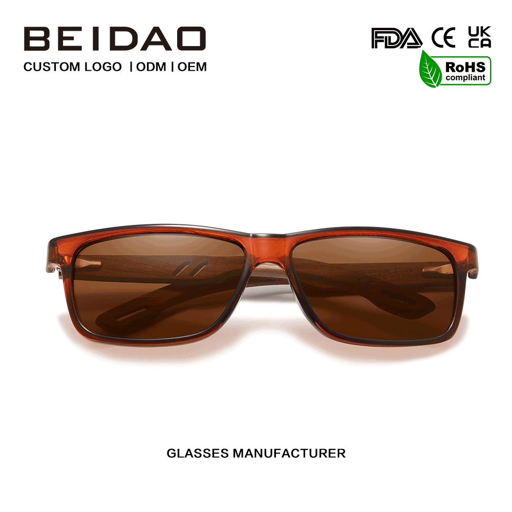 Jual Terlaris Kacamata Bingkai Walnut TR90 untuk Pria Wanita