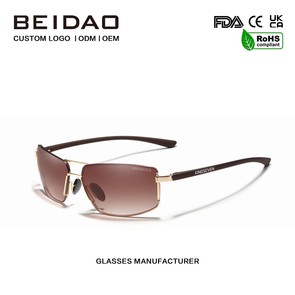 Kacamata Terpolarisasi Aluminium Persegi Vintage Unisex